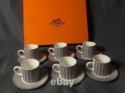 Hermès Mosaïque au 24 Ensemble de 6 tasses à espresso avec soucoupes