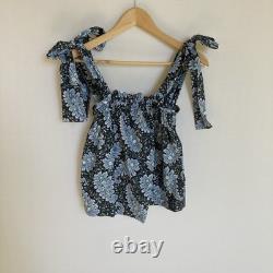 J. Crew Collection Ratti Pacific Paisley Ensemble Jupe + Débardeur à Bretelles, Bleu, Sm