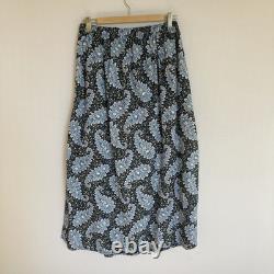 J. Crew Collection Ratti Pacific Paisley Ensemble Jupe + Débardeur à Bretelles, Bleu, Sm