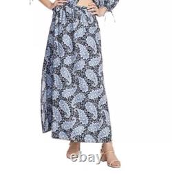 J. Crew Collection Ratti Pacific Paisley Ensemble Jupe + Débardeur à Bretelles, Bleu, Sm