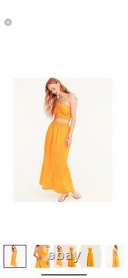 J. Crew Collection jupe en satin texturé couleur Or Riche avec poches taille S