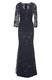 Js Collections Ensemble 2 Pièces Soutache Perlé Bleu Marine Robe En Dentelle + Boléro 16 Xl