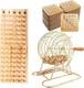 Jeu De Bingo Deluxe Avec Cage à Bingo, Boules De Bingo, Plateau, 100 Cartes Bingo à Volet