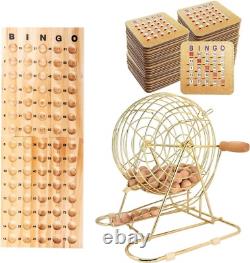 Jeu de Bingo Deluxe avec Cage à Bingo, Boules de Bingo, Plateau, 100 Cartes Bingo à Volet