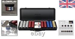 Jeu de poker complet 500 PCS Texas Hold'em avec cartes et croupier pour 10 joueurs