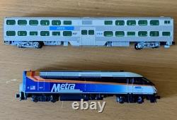 Kato USA 106-8701 Ensemble de départ train de banlieue bi-niveau Metra MP36PH, neuf, échelle N