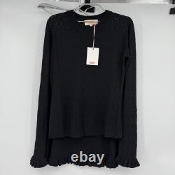 Kilte Collection Ensemble haut à manches longues à volants et mini-jupe Raleigh en noir 3 L/XL