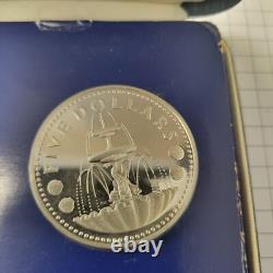 La Monnaie de Preuve de Barbade de 1976, Ensemble de 8 Pièces. Deux Pièces en Argent. Franklin Mint