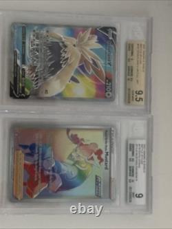 Laissez de deux styles de bataille cartes notées Rainbow Rare par Beckett