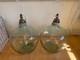 Lampe De Table En Verre Grande, Style Dame-jeanne, Verre Transparent, Lot De Deux
