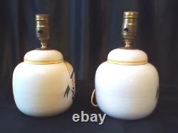 Lampe vintage lot de 2 1789 montgolfière en céramique lampe de table fonctionnelle paire