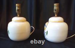 Lampe vintage lot de 2 1789 montgolfière en céramique lampe de table fonctionnelle paire