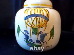 Lampe vintage lot de 2 1789 montgolfière en céramique lampe de table fonctionnelle paire