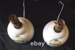 Lampe vintage lot de 2 1789 montgolfière en céramique lampe de table fonctionnelle paire