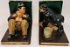 Laurel Et Hardy Unique Jeu De Deux Bookends Très Rares 12,5 Longueur Et 9 Haut