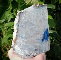 Livrets En Cristal Agate Bleu (ensemble De Deux) 4,68kg