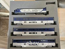 Locomotive SC-44 Kato Amtrak Pacific Surfliner et ensemble de 3 voitures, BNIB, échelle N