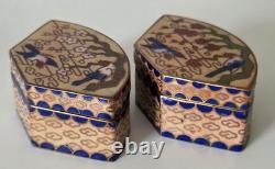 Lot de 13 boîtes à bijoux vintage style Limoges, cloisonné, verre, nacre de perle