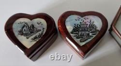 Lot de 13 boîtes à bijoux vintage style Limoges, cloisonné, verre, nacre de perle