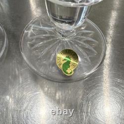 Lot de 2 verres à vin ronds en cristal transparent gravé Waterford Crystal, pour 2 personnes