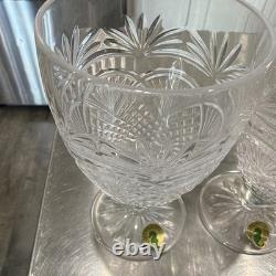 Lot de 2 verres à vin ronds en cristal transparent gravé Waterford Crystal, pour 2 personnes