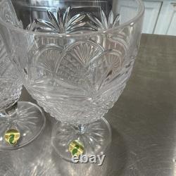 Lot de 2 verres à vin ronds en cristal transparent gravé Waterford Crystal, pour 2 personnes