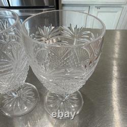 Lot de 2 verres à vin ronds en cristal transparent gravé Waterford Crystal, pour 2 personnes