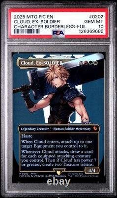 MTG PSA 10 Final Fantasy Cloud Ex-SOLDIER FOIL Carte Sans Bordure #202