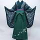 Manches De Deux Shaku, Dentelle, Kimono, Ensemble Complet, Longueur De Kimono Courte, Vert Foncé, H