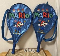 Mario Tennis 64 Raquette De Tennis Ensemble De Deux Dunlop 22in Très Rare 2000