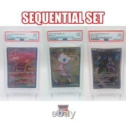 Mew Ex & Mewtwo PSA 9 Ensemble Séquentiel S&V 151 UPC Pokémon SVP 052 053 205 2023