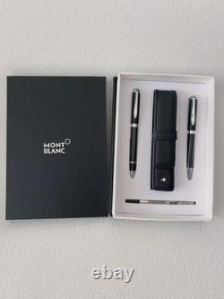 Montblanc Nouveau Pack de Deux Stylos à Bille de Luxe avec Recharges de Capuchon Noir