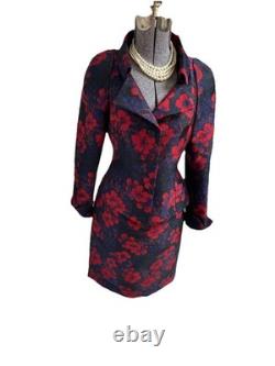 NOUVEAU Ensemble Jupe Costume Doncaster à 720 $ Taille 8 Deux Pièces Floral Éclatant Neuf