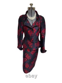 NOUVEAU Ensemble Jupe Costume Doncaster à 720 $ Taille 8 Deux Pièces Floral Éclatant Neuf