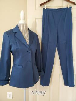 NWT Doncaster DD Collection Ensemble Femme 2 Pièces Pantalon & Blazer Teal Taille 4-6