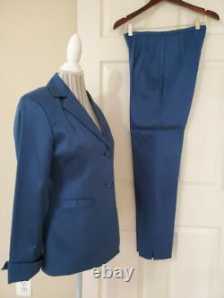 NWT Doncaster DD Collection Ensemble Femme 2 Pièces Pantalon & Blazer Teal Taille 4-6