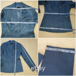 NWT Doncaster DD Collection Ensemble Femme 2 Pièces Pantalon & Blazer Teal Taille 4-6