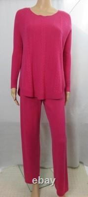 Neiman Marcus La Collection Cachemire Pull/Pantalon Rose Taille S