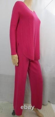 Neiman Marcus La Collection Cachemire Pull/Pantalon Rose Taille S