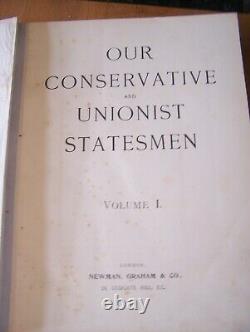 Nos hommes d'État conservateurs et unionistes Ensemble historique en deux volumes c. 1895