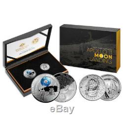 Nouveau Ra Mint 50e Anniversaire De L'alunissage Deux Set Coin