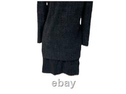 Nouveau ensemble deux pièces St. John Collection Marie Gray taille 6 costume jupe ton doré scintillant