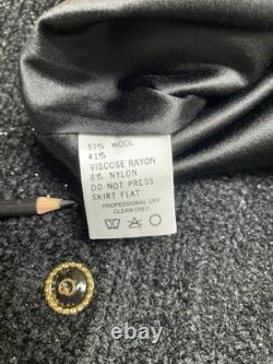 Nouveau ensemble deux pièces St. John Collection Marie Gray taille 6 costume jupe ton doré scintillant