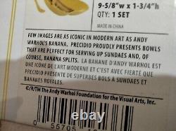 Nouvel ensemble de deux assiettes en forme de banane des années 1980 d'Andy Warhol, original du MOMA avec boîte.