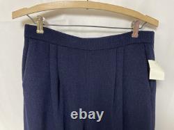 Nouvelle Collection St. John par Marie Gray Ensemble Deux Pièces Costume Pantalon Bleu Marine Poches