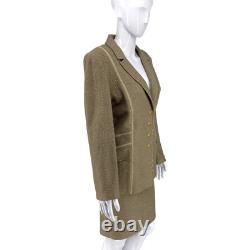 Nouvelle collection St. John ensemble jupe tricot Marie Gray taille 10 K618083 Terra Sand NWT