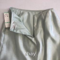 Nouvelles collections Le Suit tailleur designer Dupioni vert sauge taille 8 NWT jupe veste