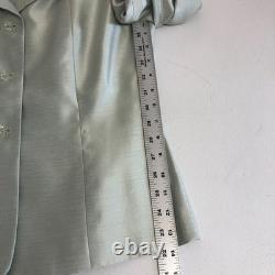Nouvelles collections Le Suit tailleur designer Dupioni vert sauge taille 8 NWT jupe veste
