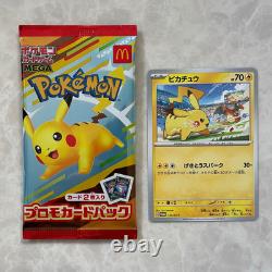 Pack promotionnel scellé McDonald's Pikachu et ensemble de cartes promo de bataille de gym Japon