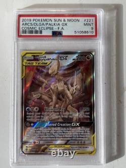 Palkia GX Dlga Arcs 2019 Pokémon Soleil et Lune Éclipse Cosmique #221 PSA 9 Vendeur américain
